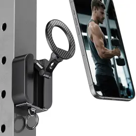 A2c M45u 3-in-1 Magnetic Phone Holder For Gym 20x N52 Strong Magnets Attach To