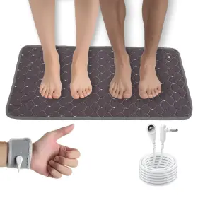 Addbili Grm01 Conductive Metal Fabric Grounding Mat Set With Wristband And 15ft C