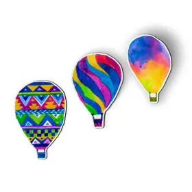 MG442-2EACH AK WALL ART Air Balloons Set Colorful Magnets Car