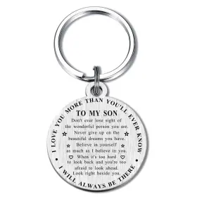 ZLJY5022 BAZLJY Mom Dad Keychain Graduation Birthday