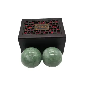 BCQLI-GS-001 BCQLI Greenish Stone Baoding Balls Exercise Tool