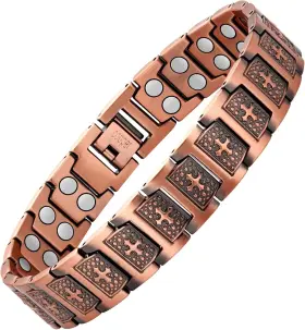 445008189174 CROSS Copper Bracelet Men Triple Ultra Magnets