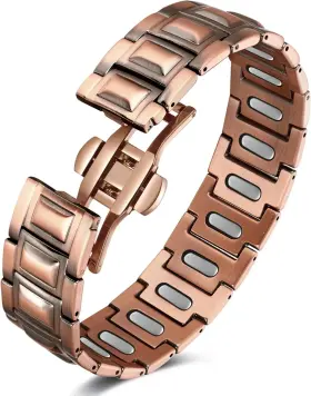 MAGNETS-99-99 COPPER Magnetic Therapy Bracelet Men Pure