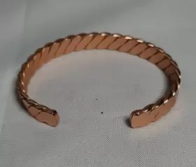 3QR323 CHMO Copper Magnet Holistic Pain Relief Cuff Bracelet #2