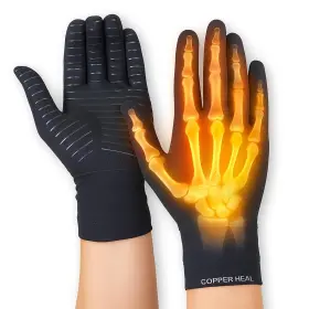 754169531683 COPPER HEAL Compression Gloves Men Women Copp