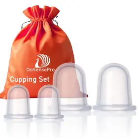 717010347086 DOSENSEPRO Silicone Cupping Therapy Set Massage