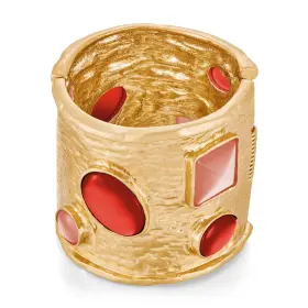 SL22857A ENSKEFEN Chunky Women Bold Hammered Hinged Bangle