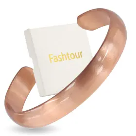722024829589 FASHTOUR Pure Copper Bracelet Men Women Solid