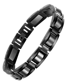 B07ZQ11WP2 FERACO Men Titanium Steel Magnetic Bracelet