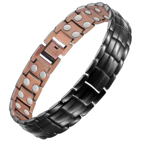 B08BYL1BHG FERACO Mens Copper Magnetic Bracelet Solid Elegant