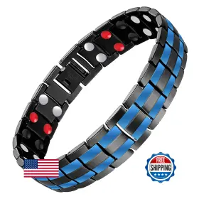 B09Y5541PW FERACO Mens Magnetic Bracelet Titanium Steel Row