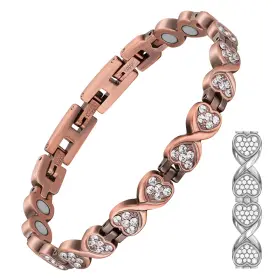 B0C7T94HR2 FERACO Womens Pure Copper Magnetic Bracelet Forged