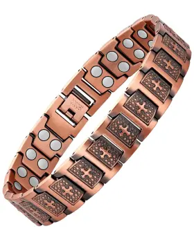 B0DY1FSSRG FERACO Mens Magnetic Copper Cross Bracelet Magnets