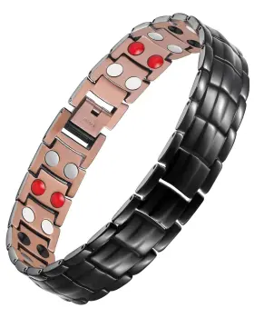 B0F8BD68RF FERACO Solid Copper Magnetic Therapy Bracelet Men