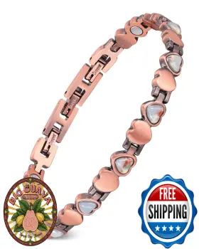 B0FCY1G5WZ FERACO Pure Copper Magnetic Bracelet Women Ultra