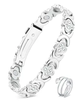 B0FKGVBNSD FERACO Pure Copper Magnetic Bracelet Ring Set