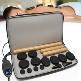 AMS-896554 FREUDEERE Massage Stones Set Warmer Rocks Kit