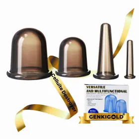 GKCM006-B GENKIGOLD Silicone Cupping Therapy Set Cups