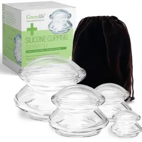 510014X GREENLIFE Cupping Therapy Silicone Cups Set Firm