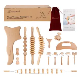 HW-W15 HANAWOOD Wood Therapy Massage Tools Set Maderoterapia