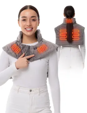 SCOA027-GREY HENNCHEE Heating Pad Neck Shoulders Pain Relief