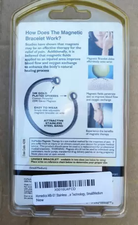 MB-S1 HOMEDICS Steel Bracelet Magnetic Wave Med #3