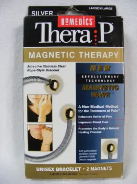 MB-S2 HOMEDICS Steel Bracelet Magnetic Wave Lg Xlg #2