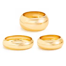 Inactwin 123291 Chunky Gold Bracelets For Women Trendy Wide Wrist Silver Bangles Bracelet Sta