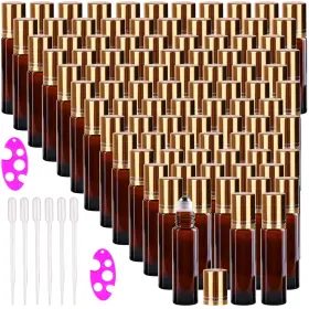 BT-2072C-100 INICE Amber Galss Roller Bottles Essential Oils