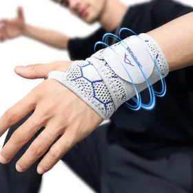 HW55-GREY JAPSERUNA Wrist Wrap Brace Microfiber Carpal Tunnel