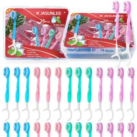 JSLA70 JASUNLEE Mini Disposable Toothbrushes Prepasted Travel