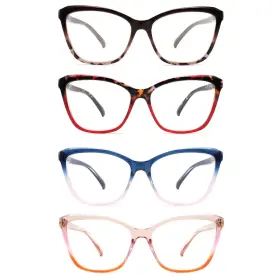 Jawsock Br101-1-4mix-250 Reading Glasses For Women Adjustable Strength From 0.0 To 4.0 Lightweight B