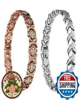B0DCZ7ZNPW JECANORI Copper Ankle Magnetic Bracelet Women