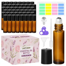 JYB-48P-10ML-LD LAZY DREAM Pack Roller Bottles Essential Oil