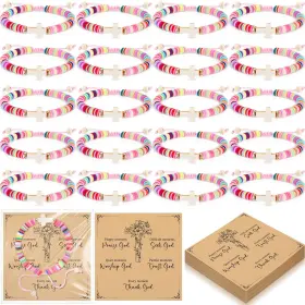 Liliaafar Mty-liliaafar-0639 20 Sets Christian Bracelets Gifts Bulk For Women Adjustable Colorfu