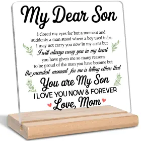 LDWRLC120 LUODWSST Birthday Mom Dear Acrylic Plaque Sign