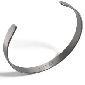 701575302802 LUXAR Mens Titanium Cuff Bracelet Solid Desig