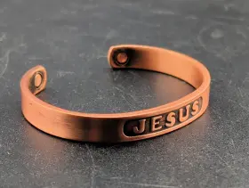 Magnet Giant Bg18t Jesus Christian Religious Solid Copper High Power Magnetic Bangle Bracelet Cuff