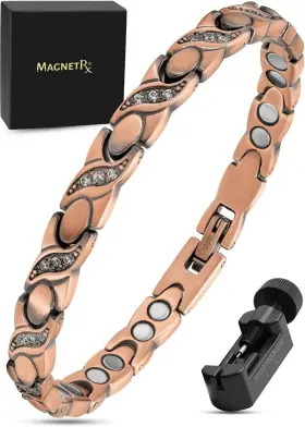 850026912777 MAGNETRX Ultra Pure Copper Magnetic Bracelet Xo