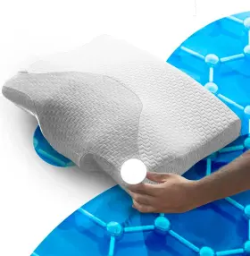 895652932686 MEU SONO BRASIL Contour Memory Foam Pillow Neck