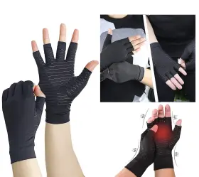 680548760743 MUFEKUM Copper Compression Arthritis Gloves High