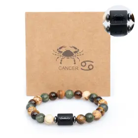 Mypawee Br005 Bracelet For Men Women 12 Constellations Healing Crystal Protection Stone Be