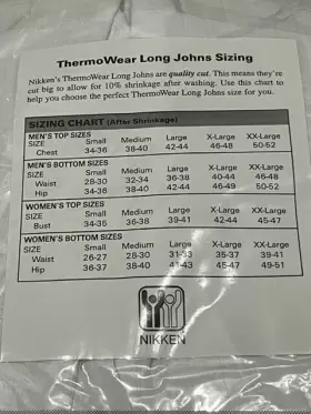 1793 NIKKEN Thermowear Mens Johns Bottom #3