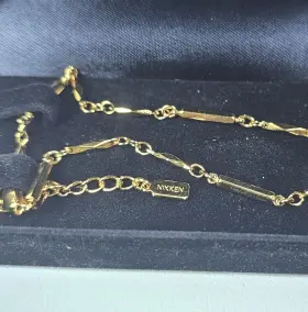 1910 NIKKEN Tone Diamond Link Magnetic Necklace #3