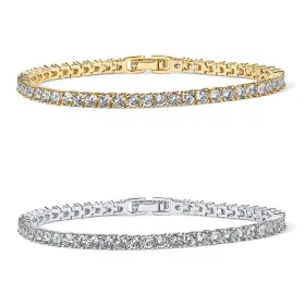 19B-TC16-Y7 PAVOI Zirconia Classic Tennis Bracelet Brace
