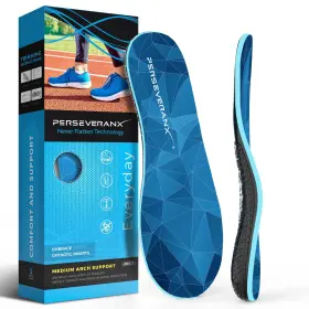 Psvx-blue-med-m PERSEVERANX Nasa Plantar Fasciitis Insoles