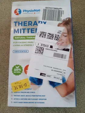 TF1605 PHYSIONATURAL Microwavable Therapy Mittens Relief