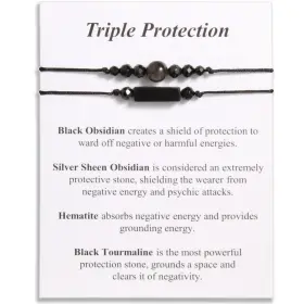 SHBT021 QQZSJEWLS Triple Bracelets Negative Energy Blocker