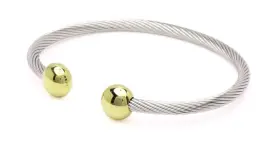 Qray 3713 Combo Deluxe Surgical Steel Golf Athletic Bracelet Men Women C-shaped He