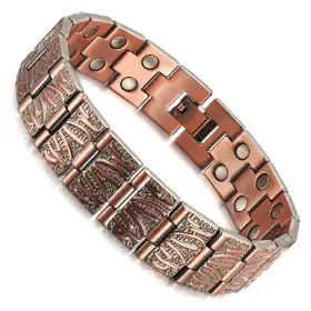 OCB-065 RAINSO Men Double Row Pure Copper Magnetic Bracelet